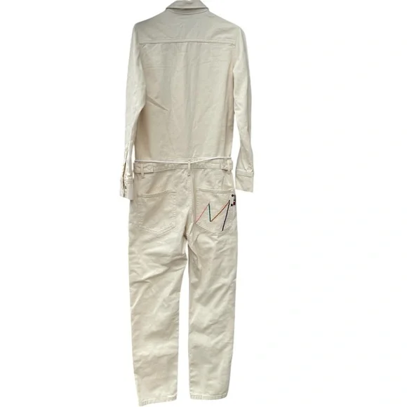 Mira Mikati Animal Patch Tie-waist Jumpsuit In Neutrals, Size EU 38/US 8/10